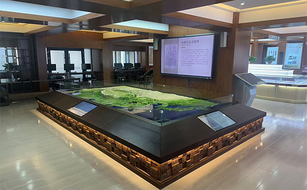 西北师范大学简牍认知馆-简牍出土地点分布沙盘